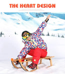 Foldable Wooden Snow Sled - Portable & Modern Design