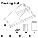 Airy 1 Mesh Tent Backpacking Shelter with Dual Doors Green
