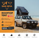 San Hima Kalbarri X Rooftop Tent Hardshell With Ladder 4x4 + 120W Solar Panel