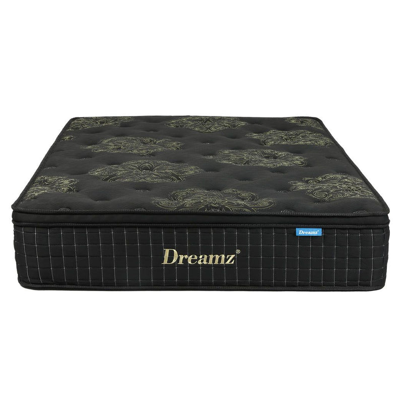 Dreamz Spring Mattress Bed Pocket Egg Crate Foam Medium Firm Queen 34CM