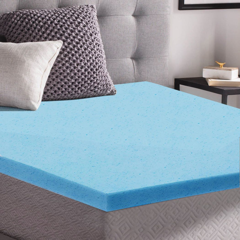 Dreamz 5cm Thickness Cool Gel Memory Foam Mattress Topper Bamboo Fabric King