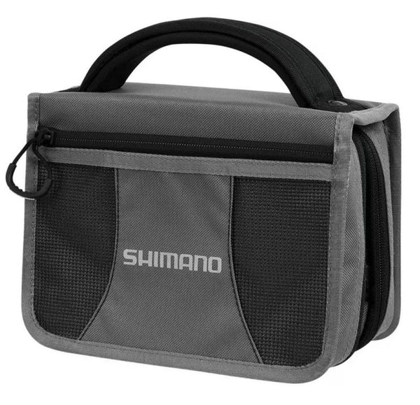 Shimano Fishing Tackle Wallet - Double Sided With Tackle Tray and 10 Sleeves