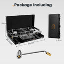 San Hima Camping Gas Stove Portable 3-Burner Outdoor BBQ Cooking 20400 BTU