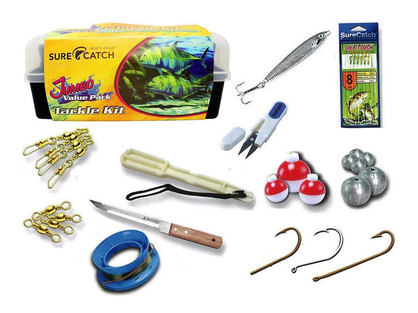 Surecatch Complete Fishing Tackle Box 200 Pce Jumbo Pack - Tackle Kit