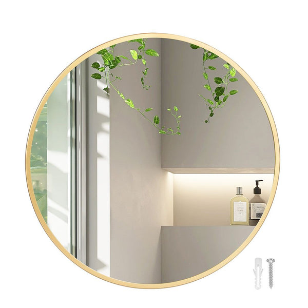Yezi Wall Mirror Bathroom Makeup Mirrors Large Round Vanity Decor Frame 70cm