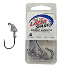 4 Pack of 1/8oz Unpainted Eagle Claw Lazer Sharp Swimbait Jig Heads