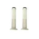 Bulletproof 140mm Mountain Bike Mushroom Grips with end plug White