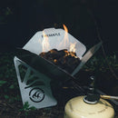 Antarcti Mini Gas Fire Pit Windproof Stainless Steel Heater Silver