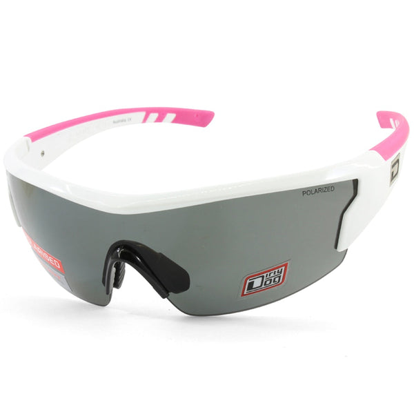 Dirty Dog Sport Wix 58042 Shiny White Pink/Grey Women's Cycling Sunglasses