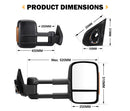 San Hima Extendable Towing Mirrors Gen1 For Isuzu DMAX D-MAX 2020/08-ON