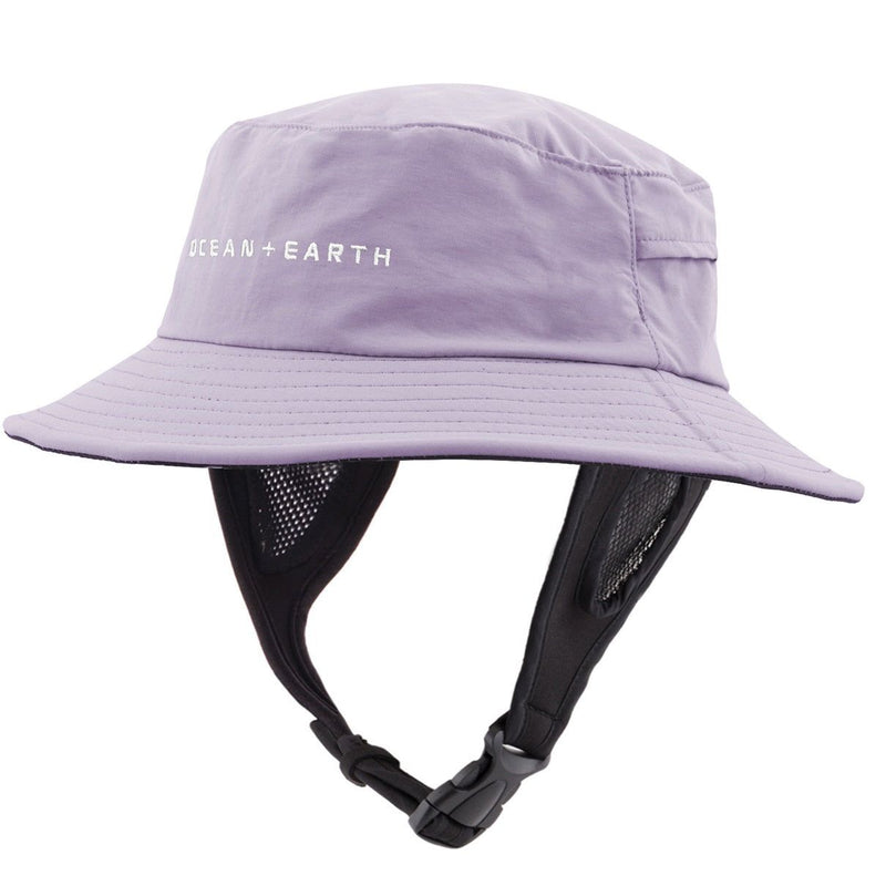Ocean & Earth Bingin Youth 56cm Soft Peak Surf Hat with Chin Strap (Pale Lilac)