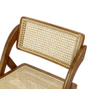 Levede 2x Foldable Dining Chairs Accent Wooden Chair Rattan Furniture Lounge