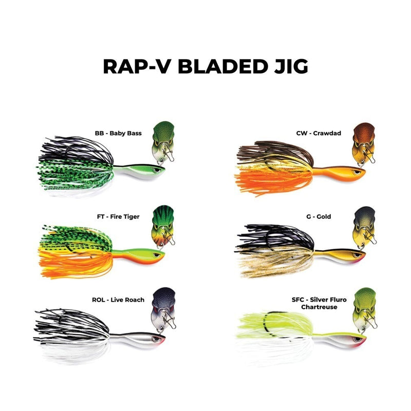 10cm Rapala Rap-V Pike Bladed Jig 28g Fishing Lure