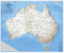 Australia Large Map - 1000x875 - Laminate paper in a tube