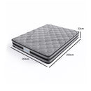 Dreamz Spring Mattress Bed Pocket Egg Crate Foam Medium Firm Queen Size 22cm