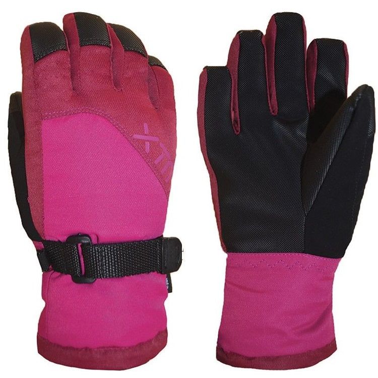 XTM Zoom Kids Snow Ski Winter Gloves Berry Pink