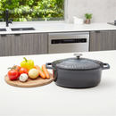 Westinghouse 5L/30cm Cast Iron Oval Casserole Pot - Ombre Grey (WHCIPO3002G)