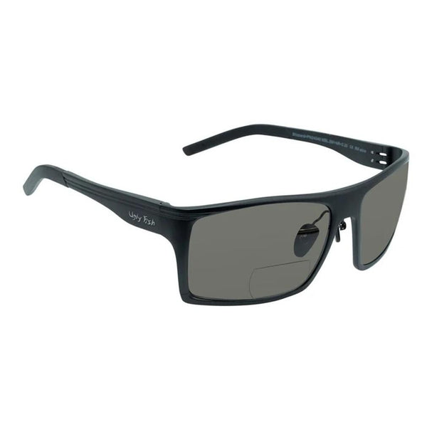 Ugly Fish Blizzard PN24040 +1.50 Bifocal Black Frame/Smoke Lens Sunglasses