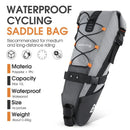 Waterproof 10L Reflective Bike Saddle Bag Gray