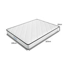 DreamZ King Single Spring Mattress Medium Firm 5-Zone Support Knit Fabric Cover