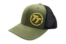 TT Fishing Khaki Green/Black Premium Trucker Cap with Snap Closure