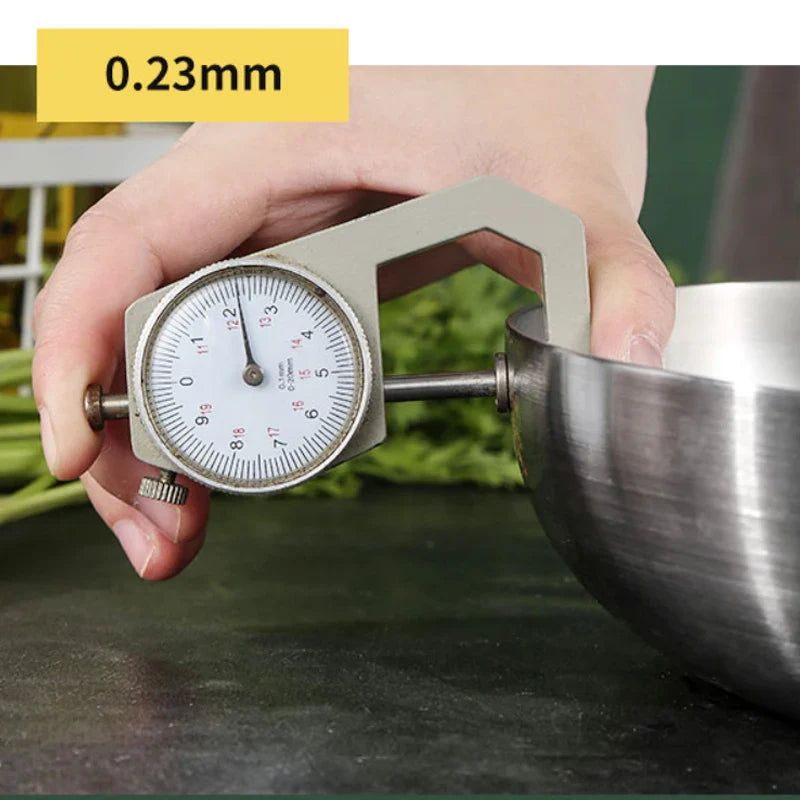 28cm 11-Inch 304 Stainless Steel Frying Pan Nonstick Uncoated Silver