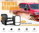 Pair Extendable Towing Mirrors Gen1 for Toyota HILUX 2015-ON N80 Black