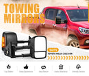 Pair Extendable Towing Mirrors Gen1 for Toyota HILUX 2015-ON N80 Black