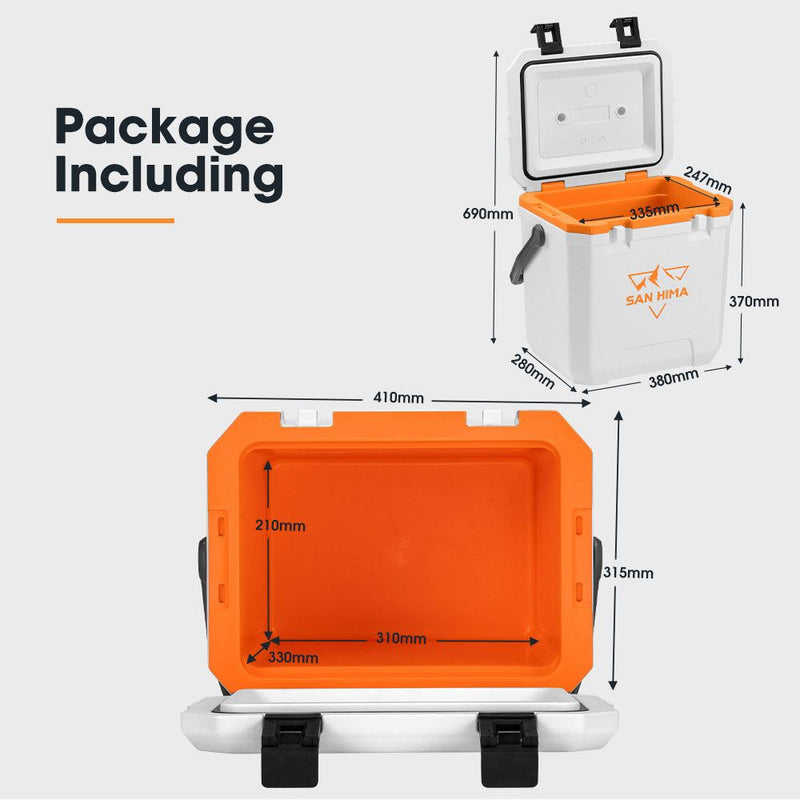 San Hima Cooler Ice Box 24L Portable Heat Retention For Camping BBQ Picnic