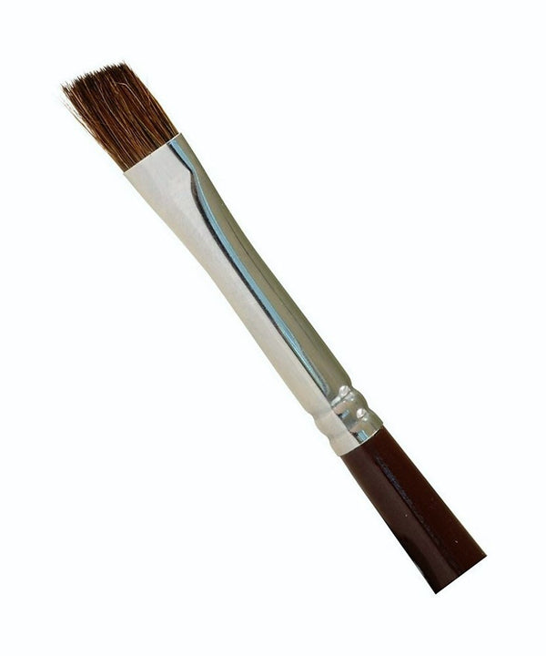 Rod Building Brush with 8mm Angled Head - 27cm Epoxy Sable Hair Brush