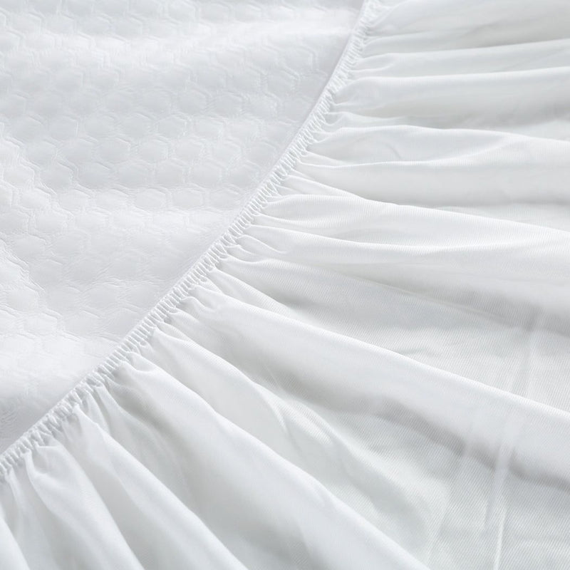 Dreamz Mattress Protector Topper Polyester Cool Fitted Cover Waterproof Double
