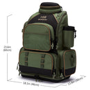 NNEOBATackle Backpack with Rain Cover Rod Holders Army Green