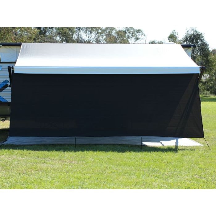 Camec Black Privacy Screen 3.7M x 1.8M With Ropes And Pegs