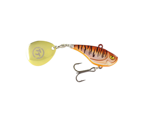 TT Lures Flashpoint+ 33mm Tail Spinner Vibe Lure - MONGREL TIGER