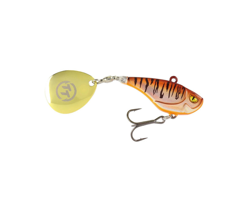 TT Lures Flashpoint+ 33mm Tail Spinner Vibe Lure - MONGREL TIGER