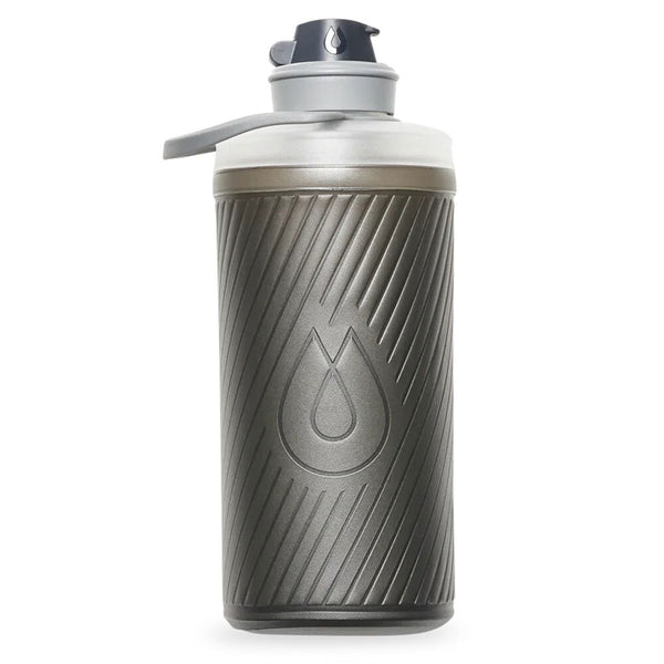 HydraPak Reusable 1L Flux Water Bottle Outdoor Drink Container Mammoth Grey