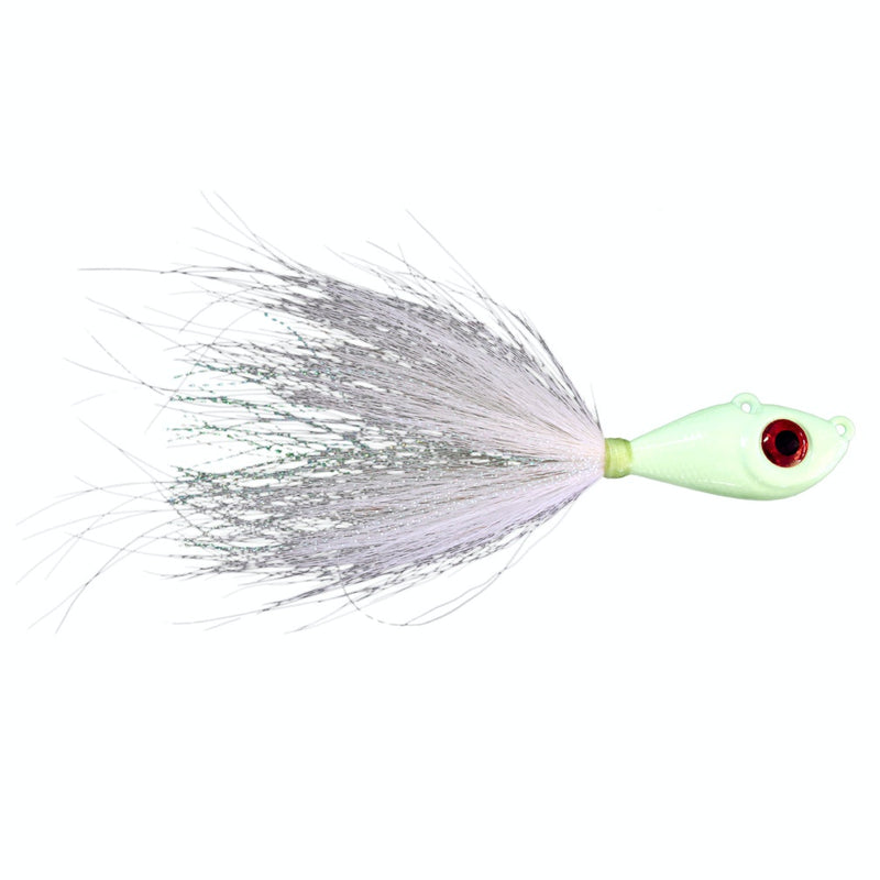 Mustad 1oz Big Eye Bucktail Jig with Chemically Sharpened 6/0 Hook