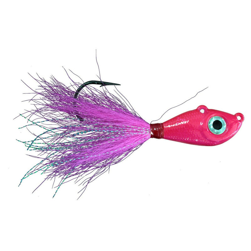 Mustad 1oz Big Eye Bucktail Jig with Chemically Sharpened 6/0 Hook