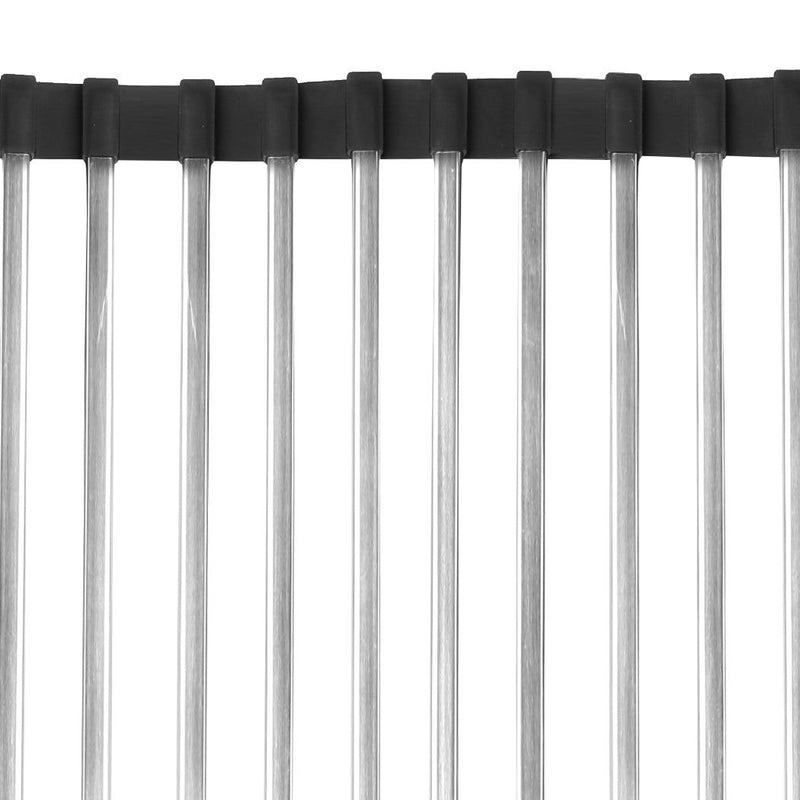 Toque Stainless-Steel Dish Drying Rack Over Sink Kitchen Foldable RollUp Mat