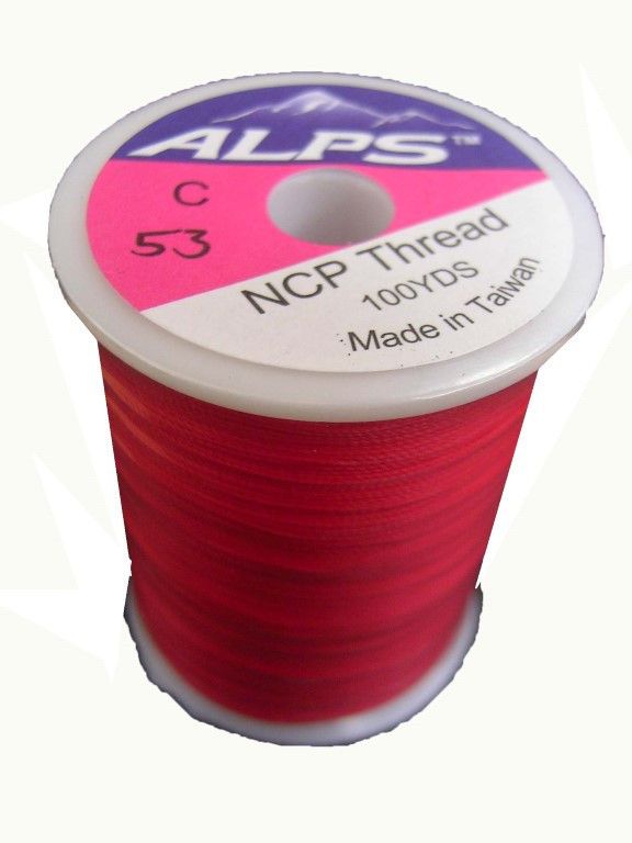 Alps 100yds of Red Rod Wrapping Thread - Size C (0.2mm) Rod Binding Cotton
