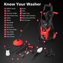 2700W Peak High Pressure Washer Cleaner 5M Hose