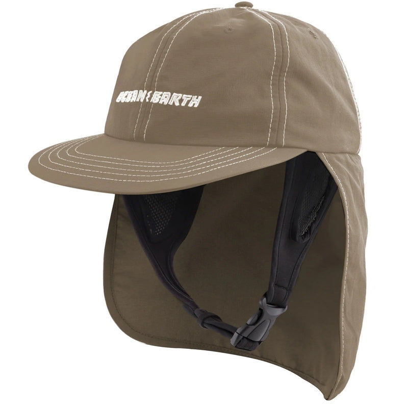 Ocean & Earth G-Land Adjustable 6 Panel Legionnaire Surf Cap - Stone