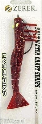 127mm Zerek Live Shrimp Pre Rigged Lumo Eyes Jointed Body Lure