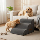 Pawz 3 Steps Pet Stairs Dog Ramp High Density Foam Non-Slip Ladder for Bed Sofa