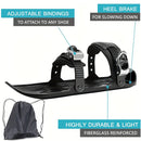 Mini Snow Skates Adjustable Ski Sled Boots