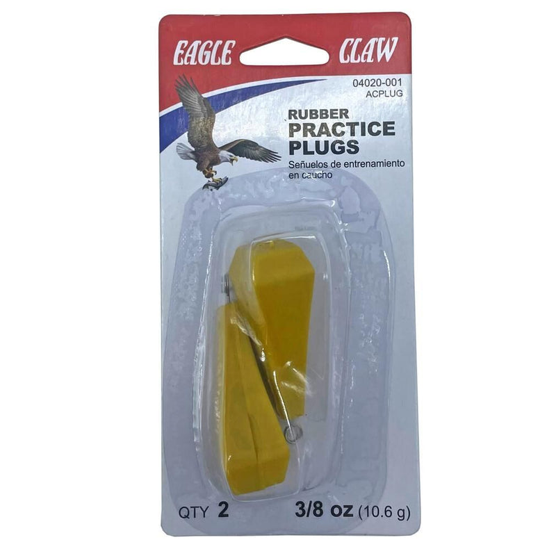 Eagle Claw 2 Pack of 3/8oz Rubber Casting Practice Plugs