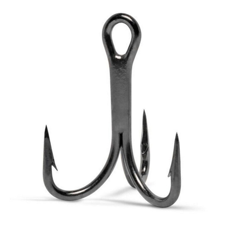 10 Pack of VMC 9626BN Size 4/0 Black Nickel Treble Hooks - 3x Strong Trebles