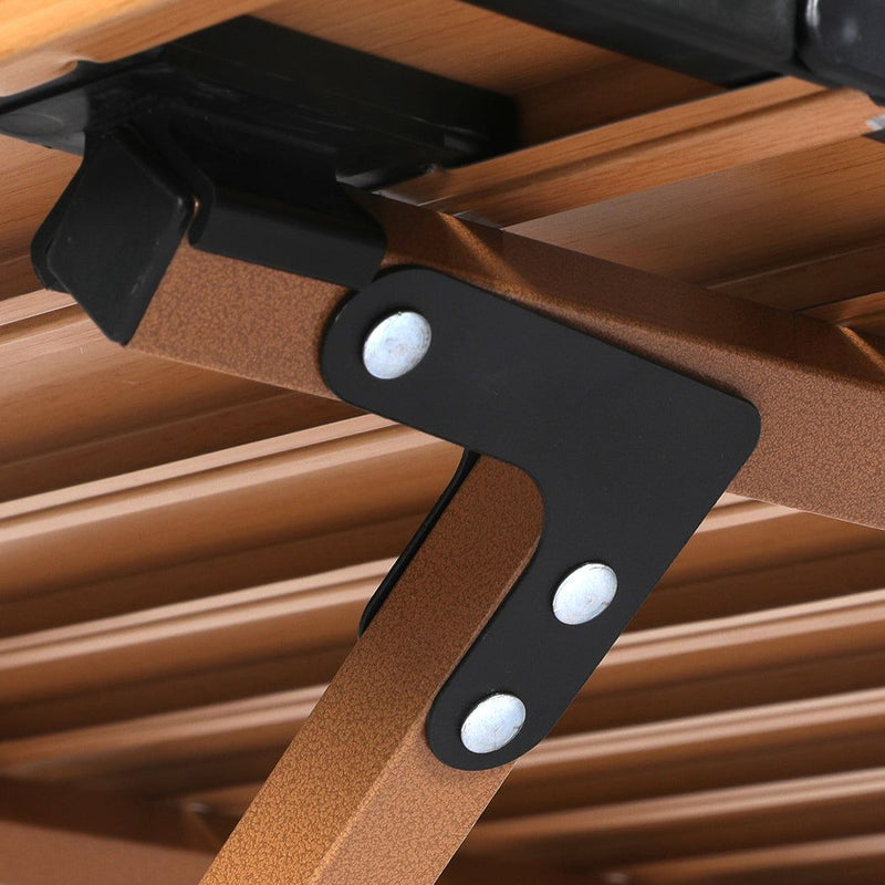 Foldable Table and Chair Set for Camping - Oak Colour