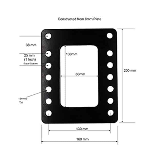 Black Jack Trailer Jack Clamp Bracket