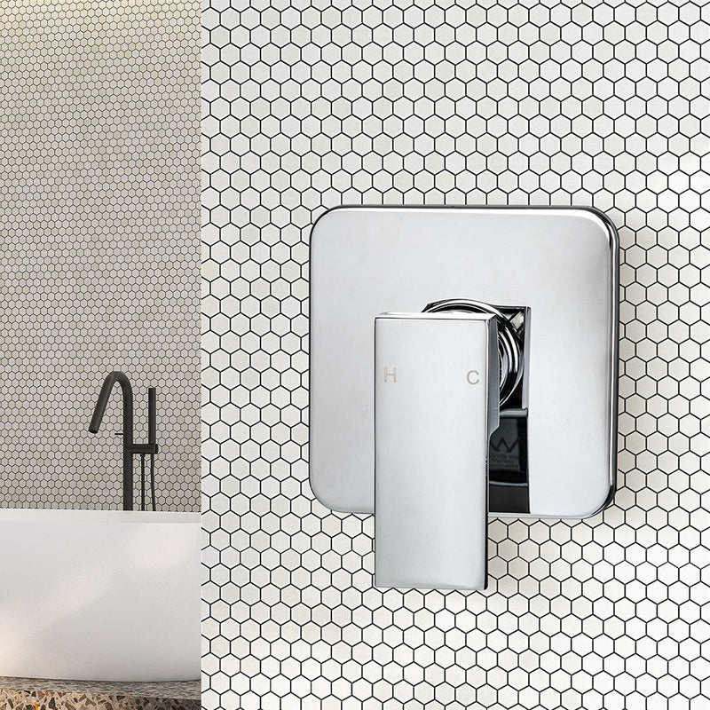 Dutxa Brass Shower Mixer Tap Cold Hot Bathroom Laundry Faucet Valve Chromed